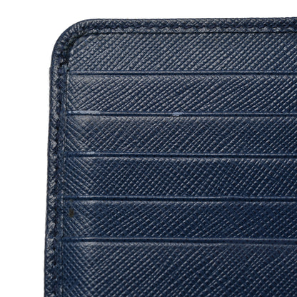 Prada Saffiano Metal Compact Wallet Bluette 12 of 15