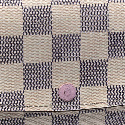 Louis Vuitton Damier Azur Emilie Wallet Rose Ballerine 8 of 8