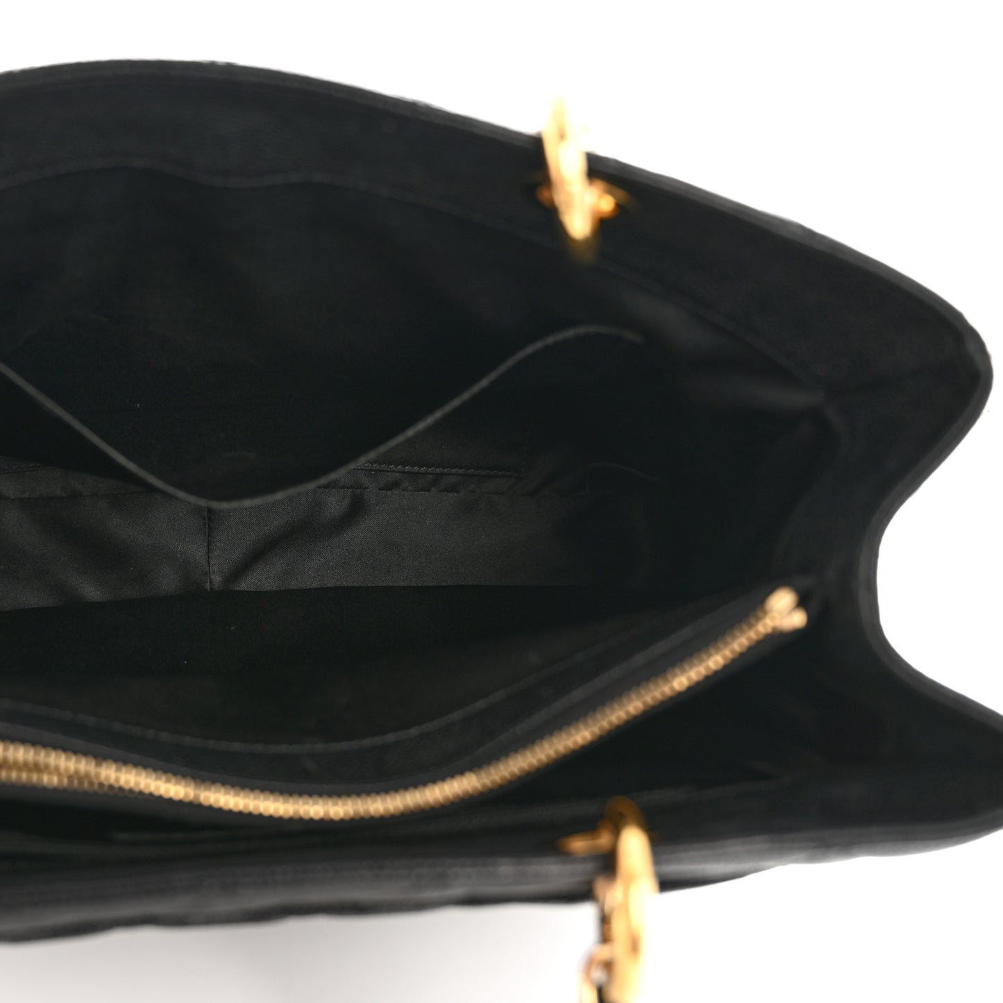 Caviar Quilted Grand Shopping Tote GST Black