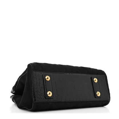 Louis Vuitton Monogram Silk Pony Hair Alligator Trim Linda Black 4 of 10