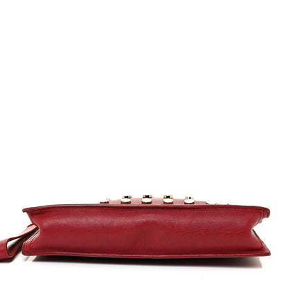 Versace Calfskin Studded Crossbody Red 14 of 17