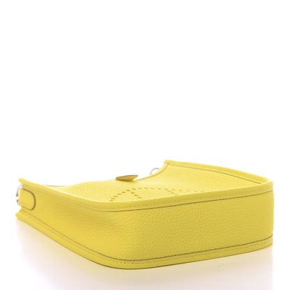 Hermes Taurillon Clemence Evelyne TPM Lime 4 of 11