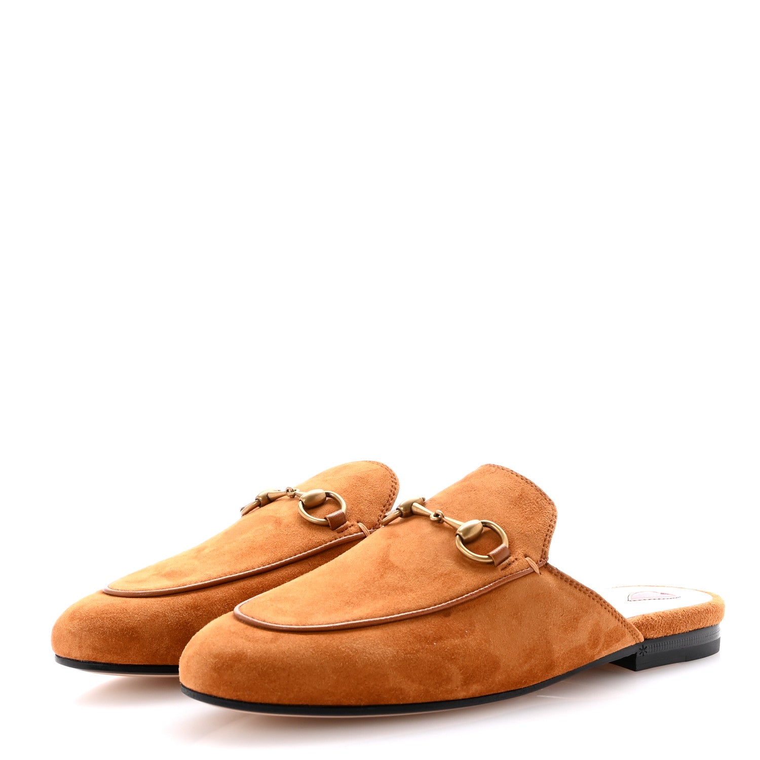 Gucci Suede Cachemire Malaga Kid Womens Princetown Slippers 36 Blondie Cognac 4 of 9