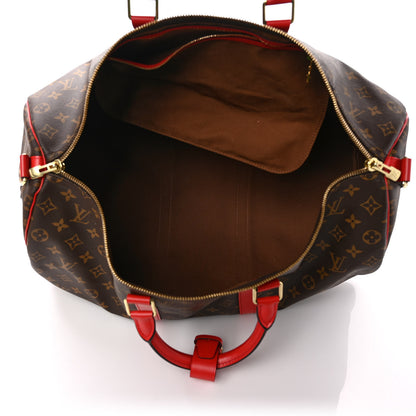 Louis Vuitton Calfskin Monogram Keepall Bandouliere 50 Coquelicot 5 of 10