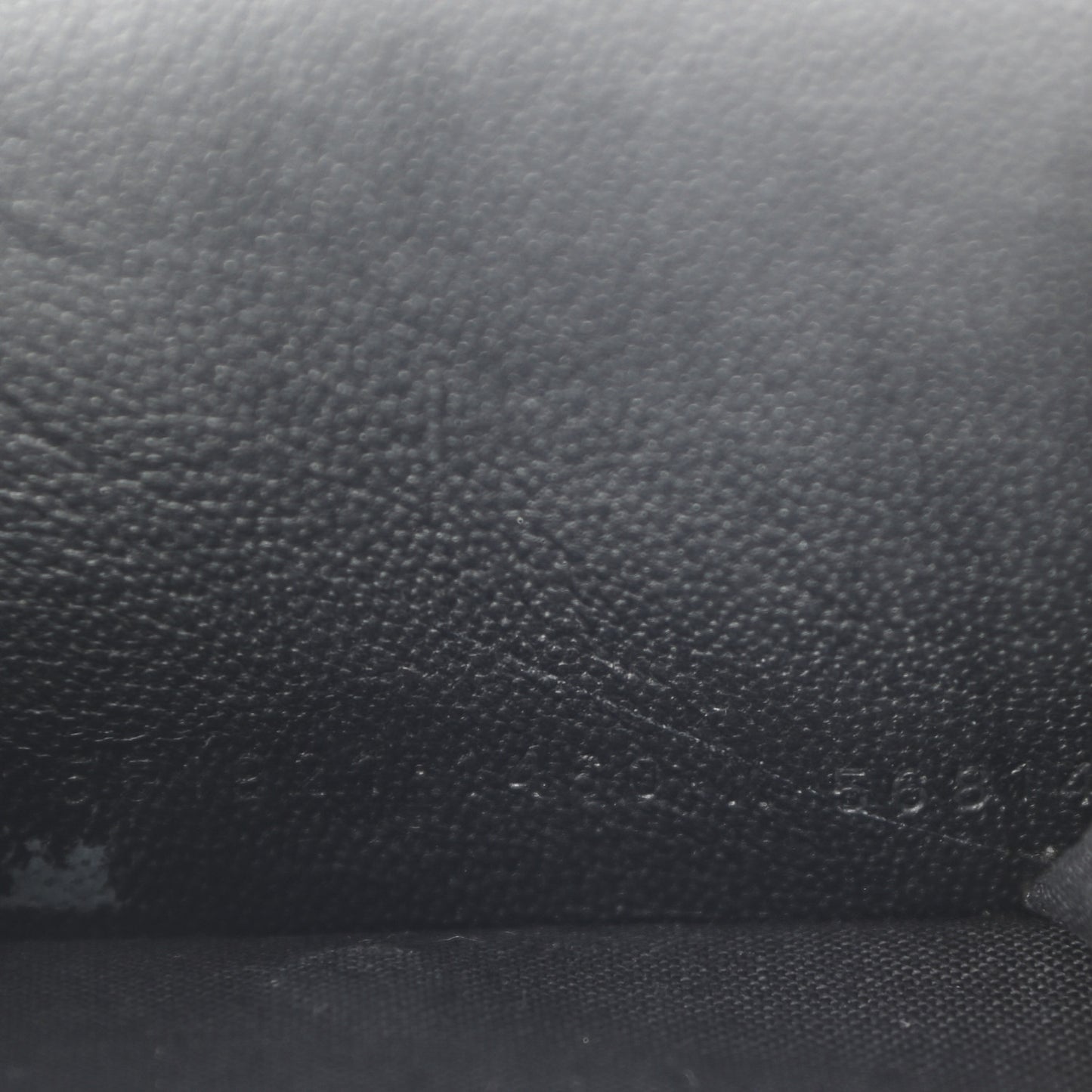 Metallic Goatskin Logo Mini Everyday Wallet Argent Black