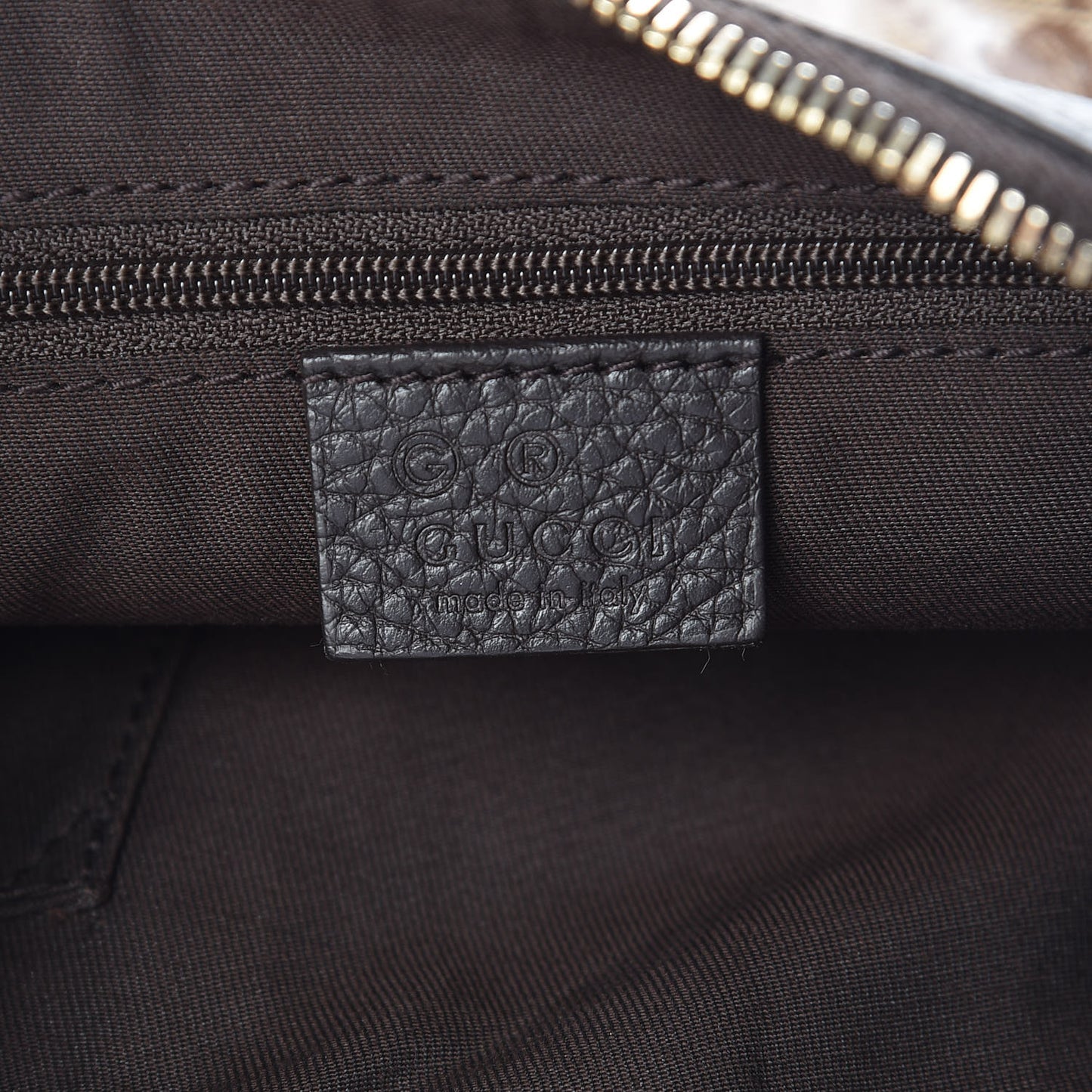 Crystal Monogram D Ring Gold Hobo Brown