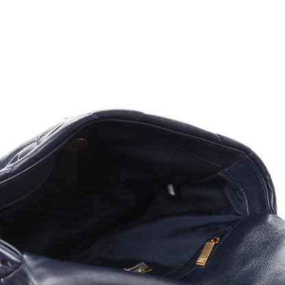 Chanel Goatskin Quilted Medium 19 Flap Navy Blue 5 of 11