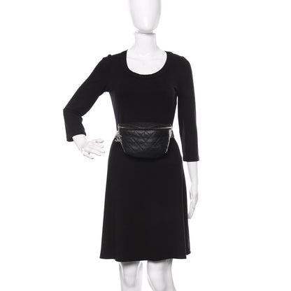 Chanel Grained Calfskin Quilted Waist Belt Bag Black 2 of 10