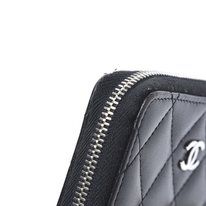 Chanel Lambskin Quilted Zip Coin Purse Black 8 of 10