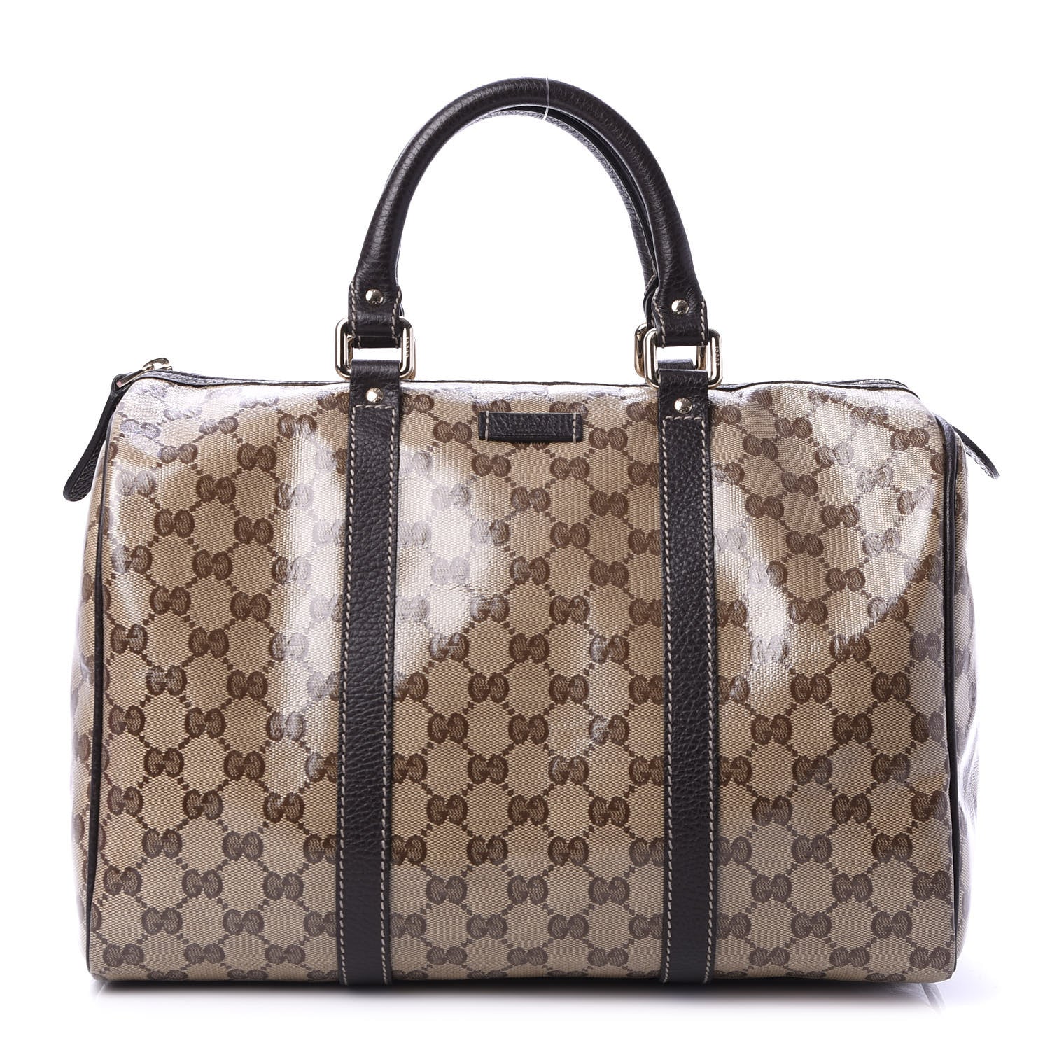 Gucci Crystal Monogram Medium Joy Boston Dark Brown 1 of 12