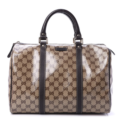 Gucci Crystal Monogram Medium Joy Boston Dark Brown 1 of 12