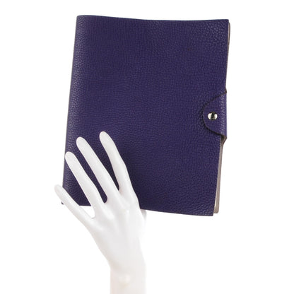 Hermes Taurillon Clemence Ulysse MM Notebook Cover Iris 3 of 10