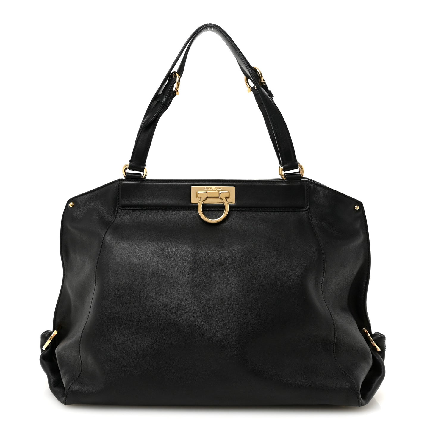 Calfskin Trifolio Tote Black