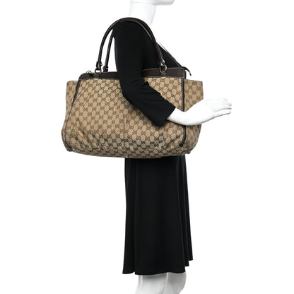 Gucci Monogram D Gold Tote Dark Brown 2 of 11