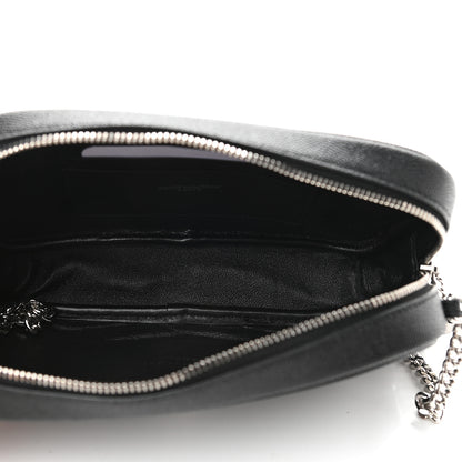 Saint Laurent Grain De Poudre Matelasse Monogram Mini Lou Camera Bag Black 5 of 9