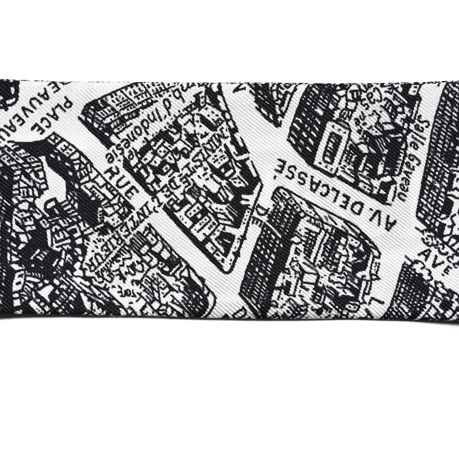 Christian Dior Silk Plan De Paris Mitzah Scarf White Black 4 of 4