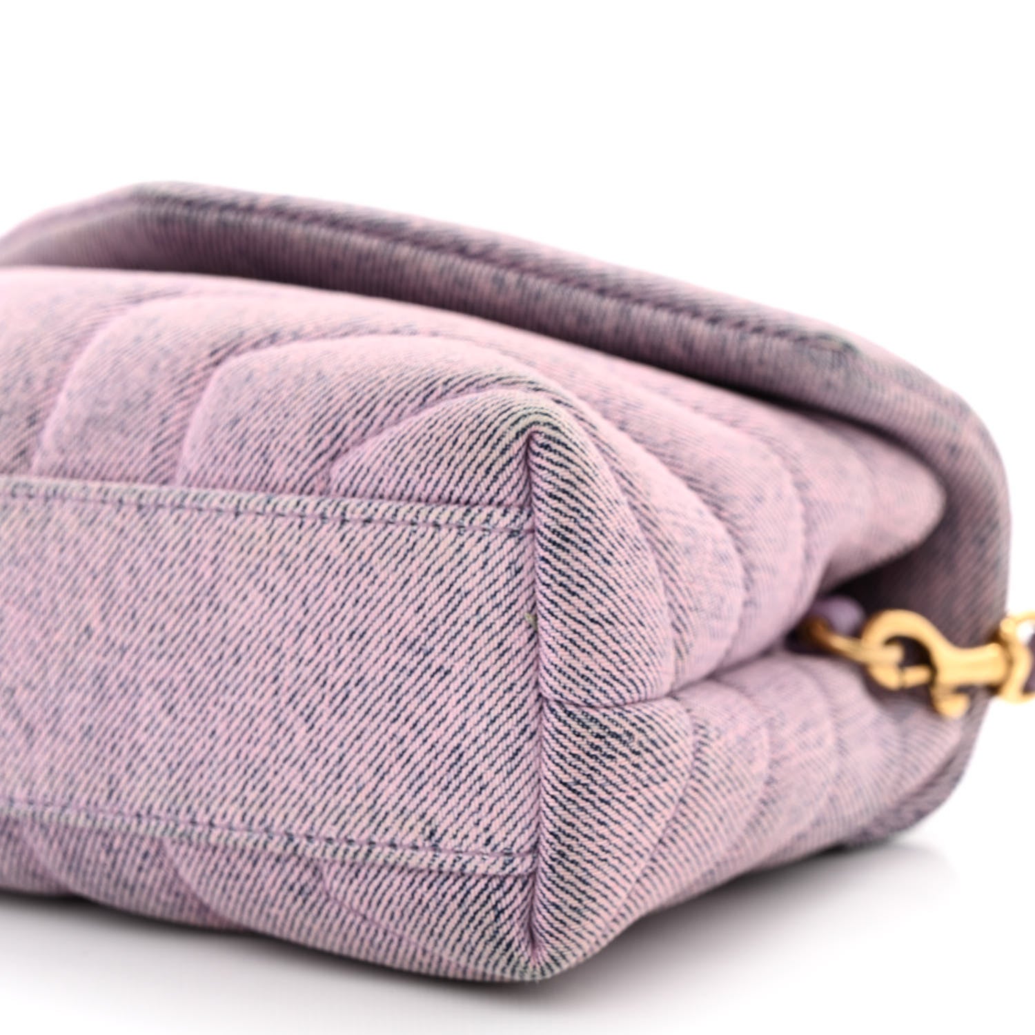 Saint Laurent Denim Y Quilted Monogram Toy Loulou Crossbody Bag Bleached Lilac 10 of 12