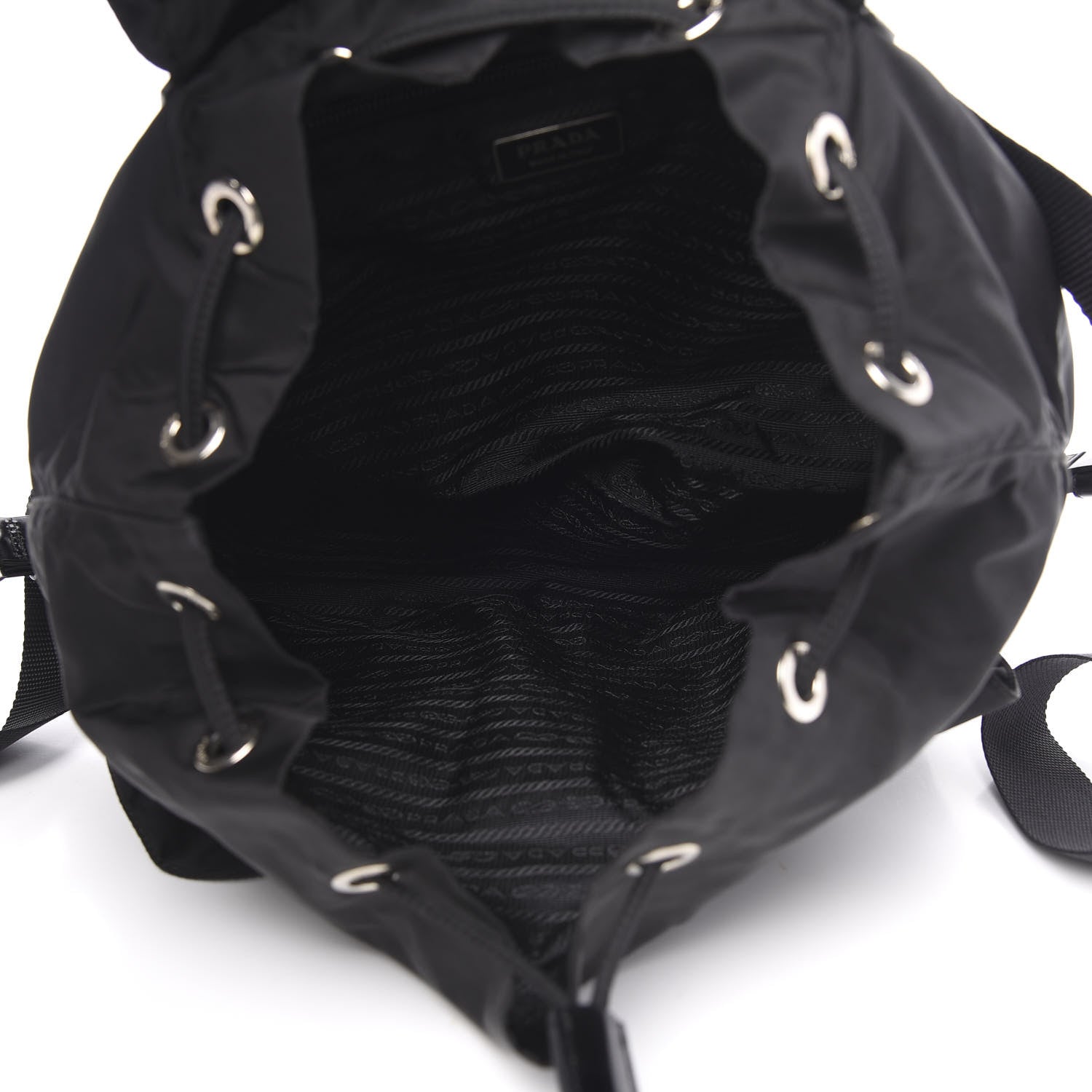 Prada Nylon Vela Medium Backpack Black 4 of 7