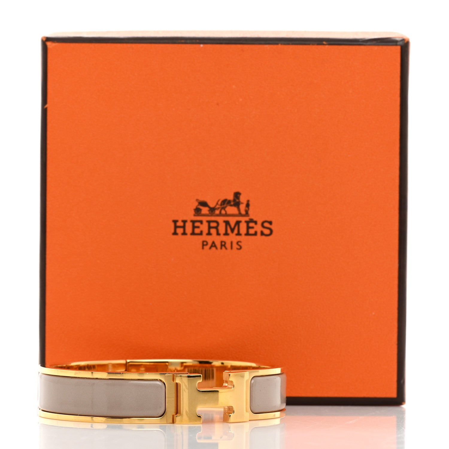 Hermes Enamel Narrow Clic Clac H Bracelet PM Marron Glace 5 of 5