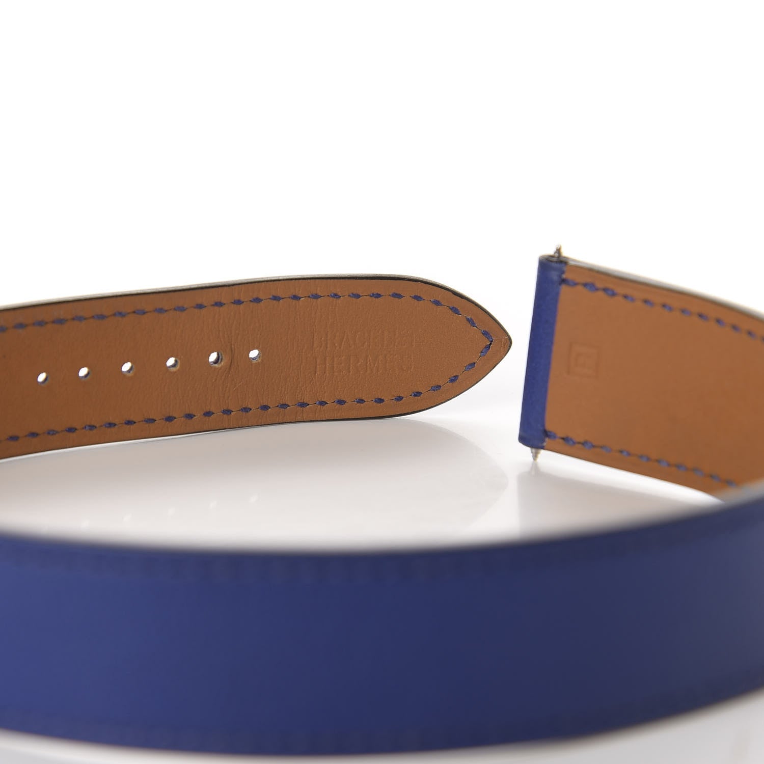 Hermes Swift Cape Cod Watch TGM Strap Bleu Electrique 3 of 5