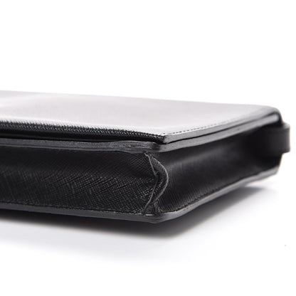 Prada Saffiano Lux Clutch Black 10 of 12