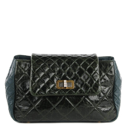 Chanel Glazed Calfskin Quilted Mademoiselle Shopping Tote Green 1 of 8