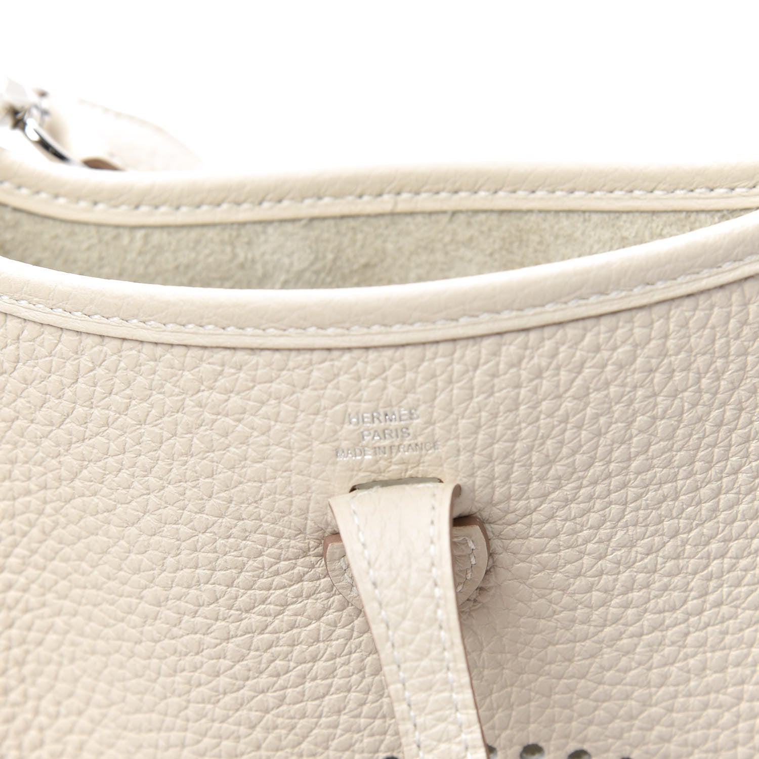 Hermes Taurillon Clemence Evelyne TPM Craie 6 of 9