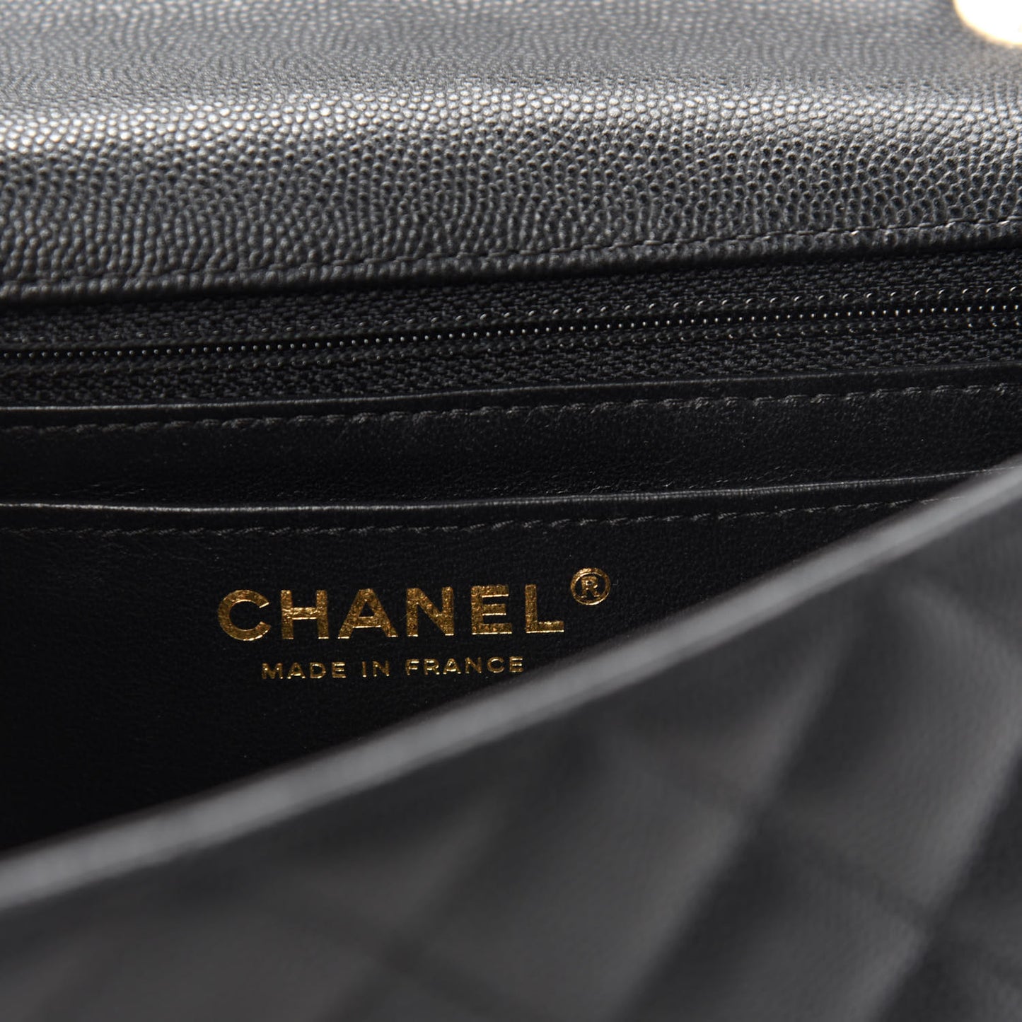 Caviar Quilted Mini Rectangular Flap Black