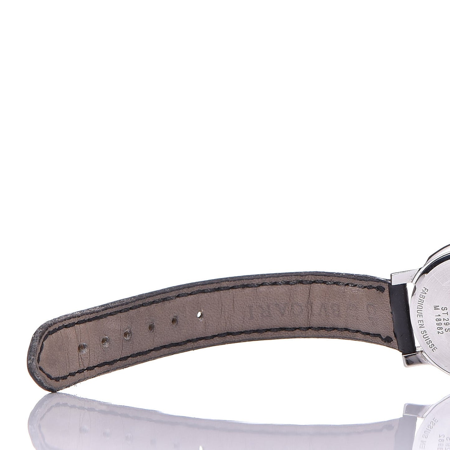 Stainless Steel Calfskin 29mm Solotempo Quartz Watch Black