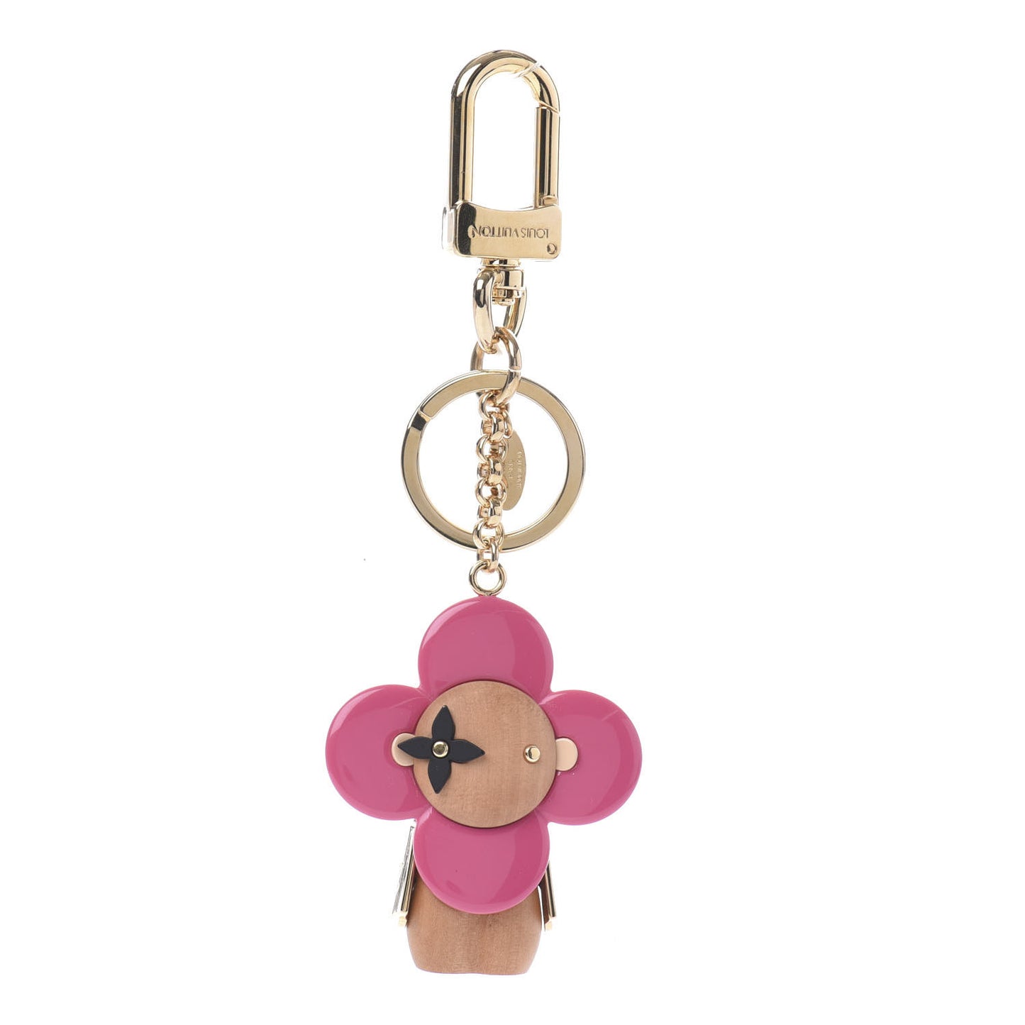 Resin Wood Vivienne Bag Charm Pink