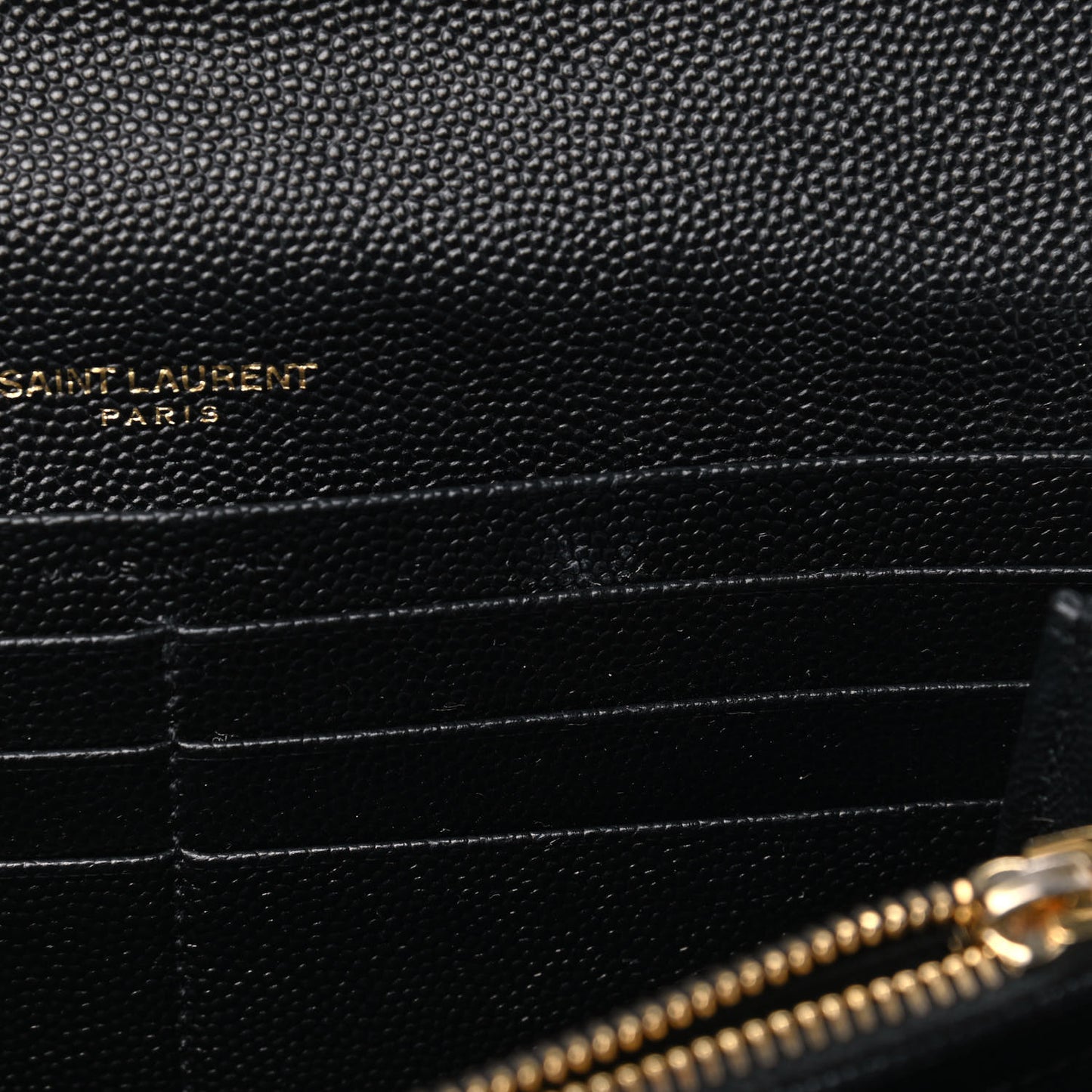 Grain De Poudre Matelasse Chevron Monogram Flap Wallet Black