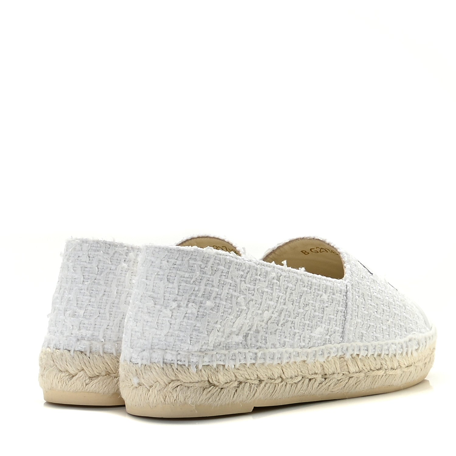 Chanel Tweed Calfskin CC Espadrilles 39 White 38 White 4 of 14