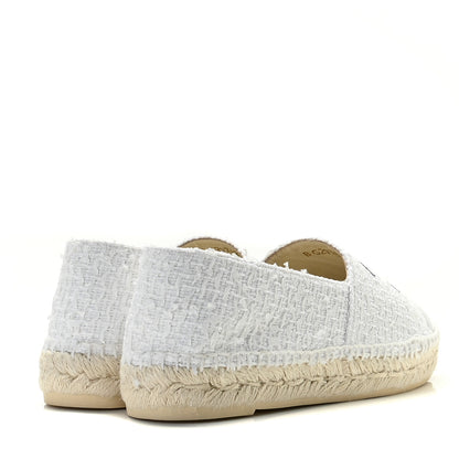 Chanel Tweed Calfskin CC Espadrilles 39 White 38 White 4 of 14