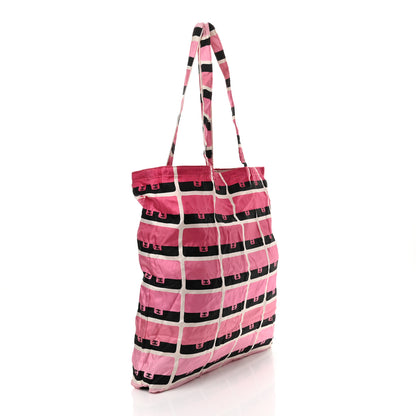 Chanel Caviar Fabric Quilted Foldable Tote With Chain Pink Multicolor 5 of 18