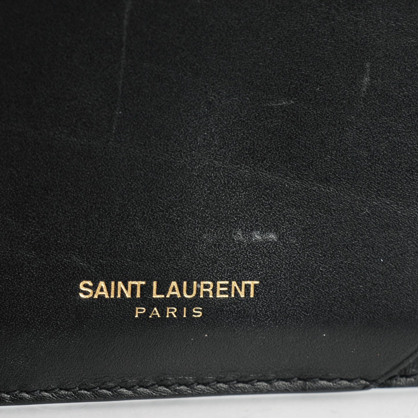 Calfskin 5 Fragments Zip Pouch Card Holder Black