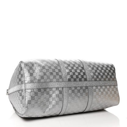 Louis Vuitton Damier Glitter Keepall Bandouliere 50 Silver 4 of 11