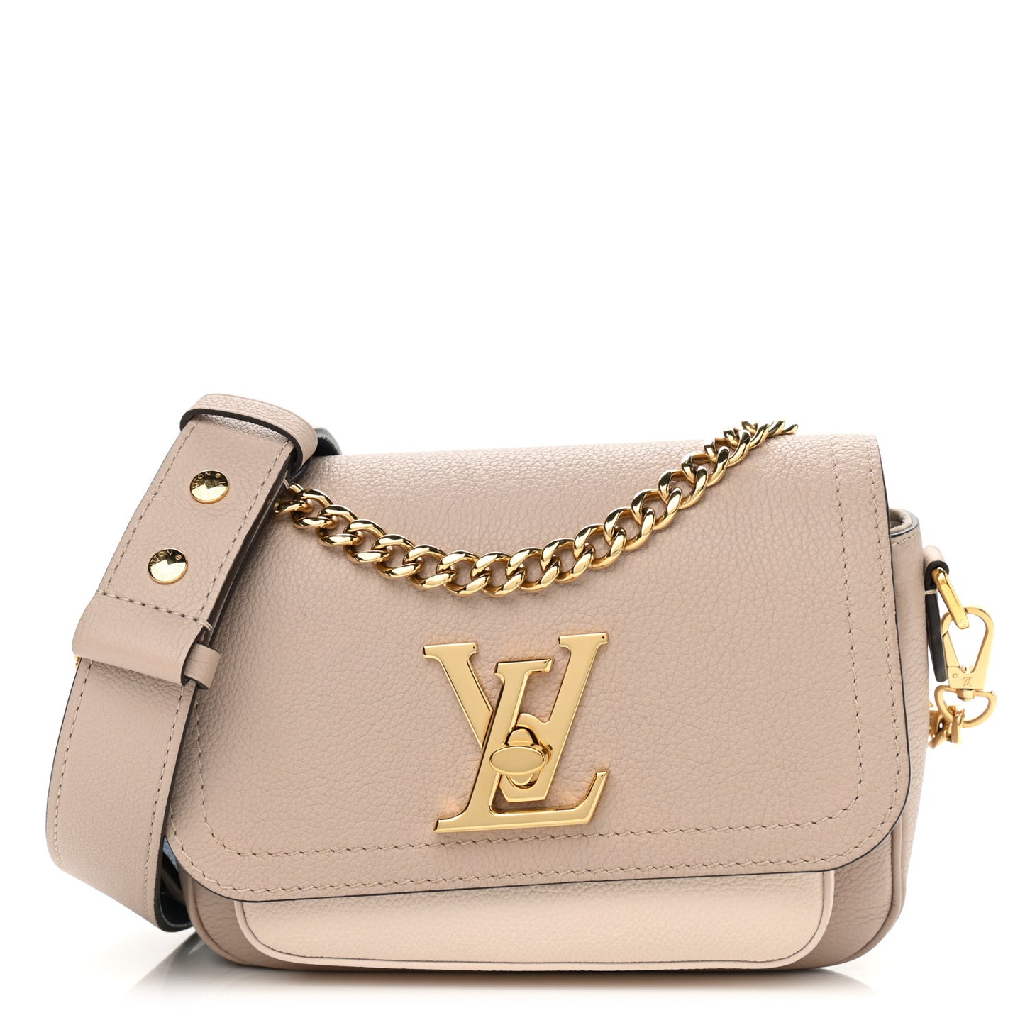 Grained Calfskin Lockme Tender Greige