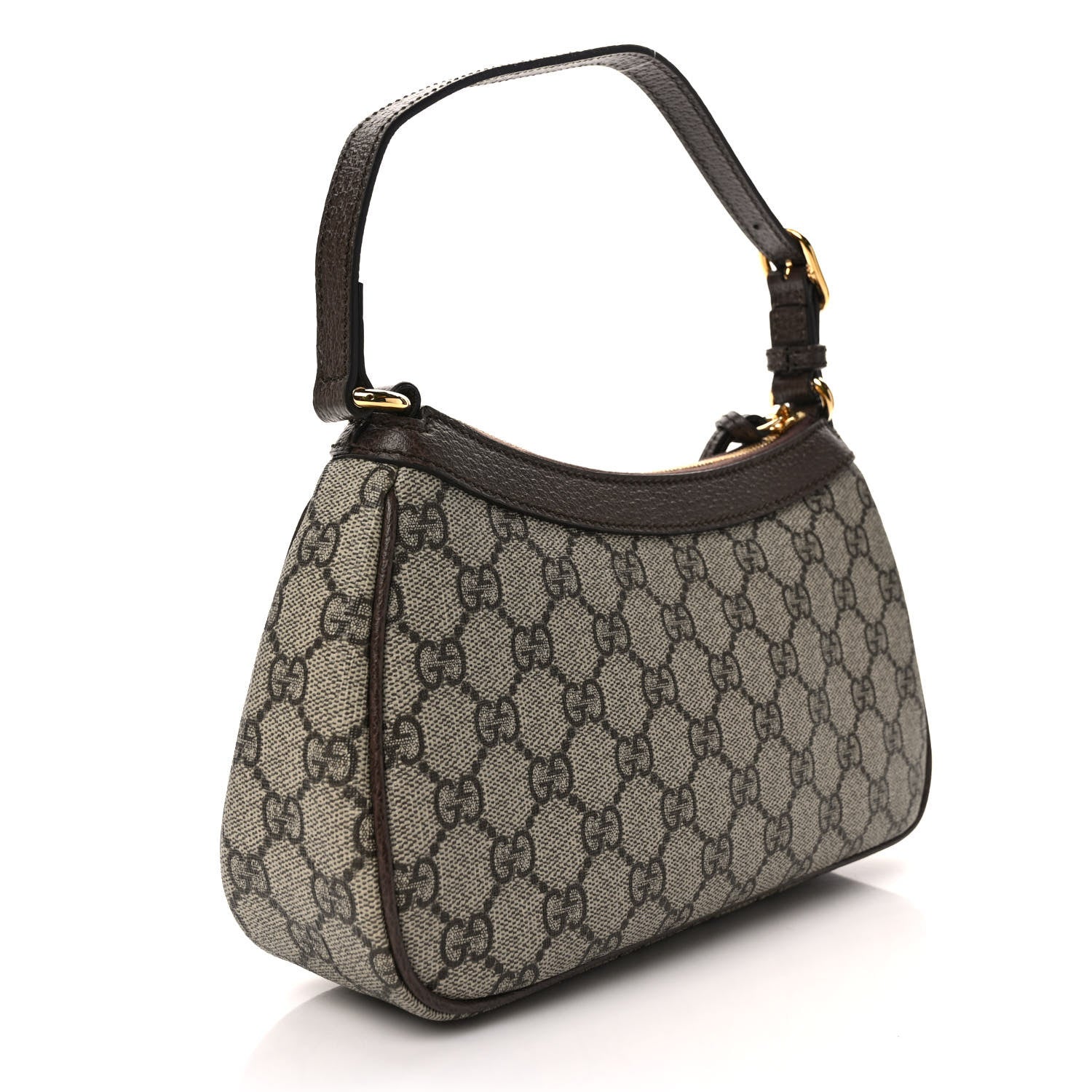 Gucci GG Supreme Monogram Textured Dollar Calfskin Small Ophidia Hobo Beige Ebony New Acero 3 of 9