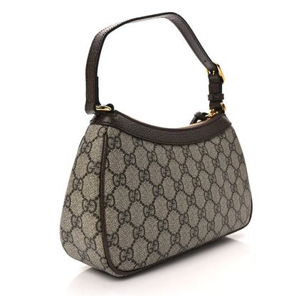 Gucci GG Supreme Monogram Textured Dollar Calfskin Small Ophidia Hobo Beige Ebony New Acero 3 of 9