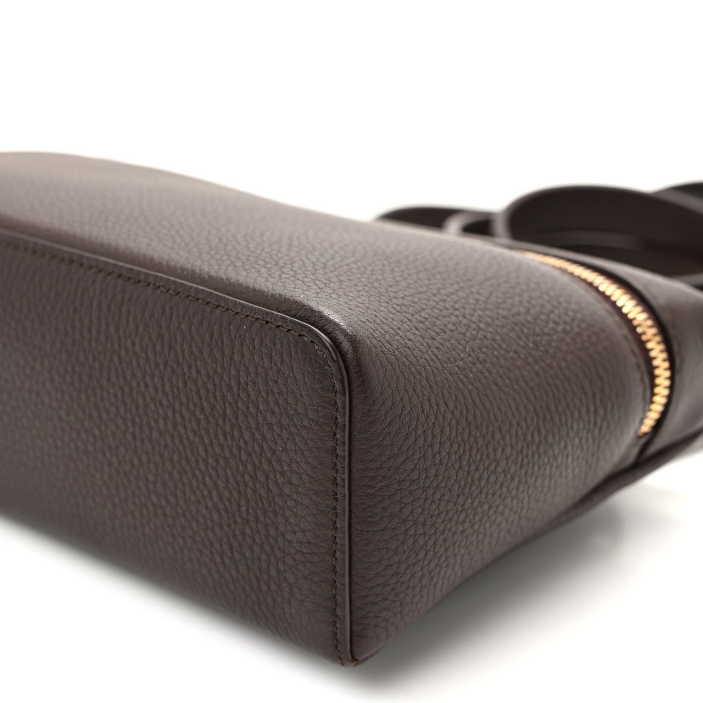 Grained Calfskin L19 Extra Pocket Pouch  Dark Chocolate Liquorice