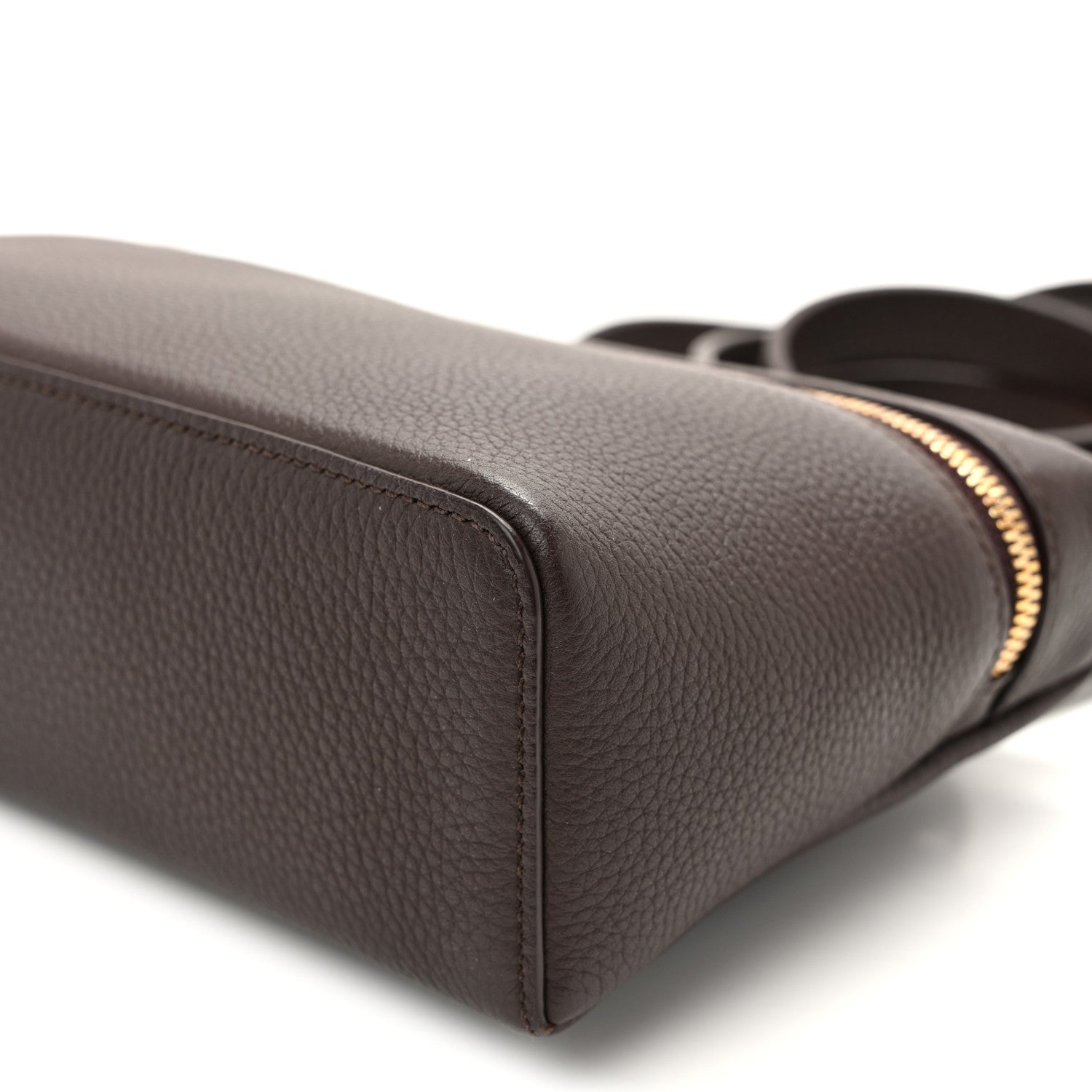 Loro Piana Grained Calfskin L19 Extra Pocket Pouch  Dark Chocolate Liquorice 9 of 9