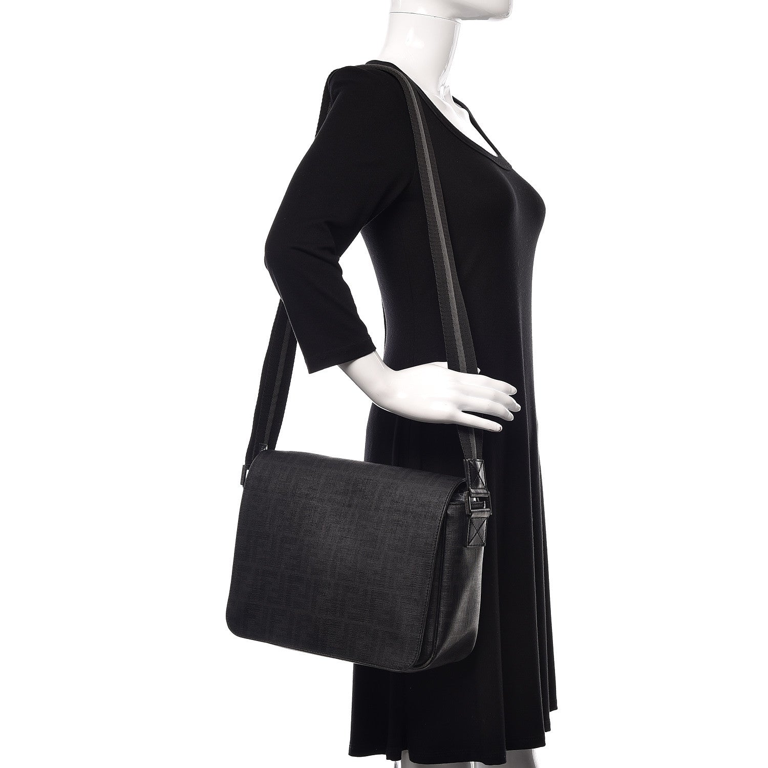 Fendi Zucca Spalmati Messenger Black 2 of 14