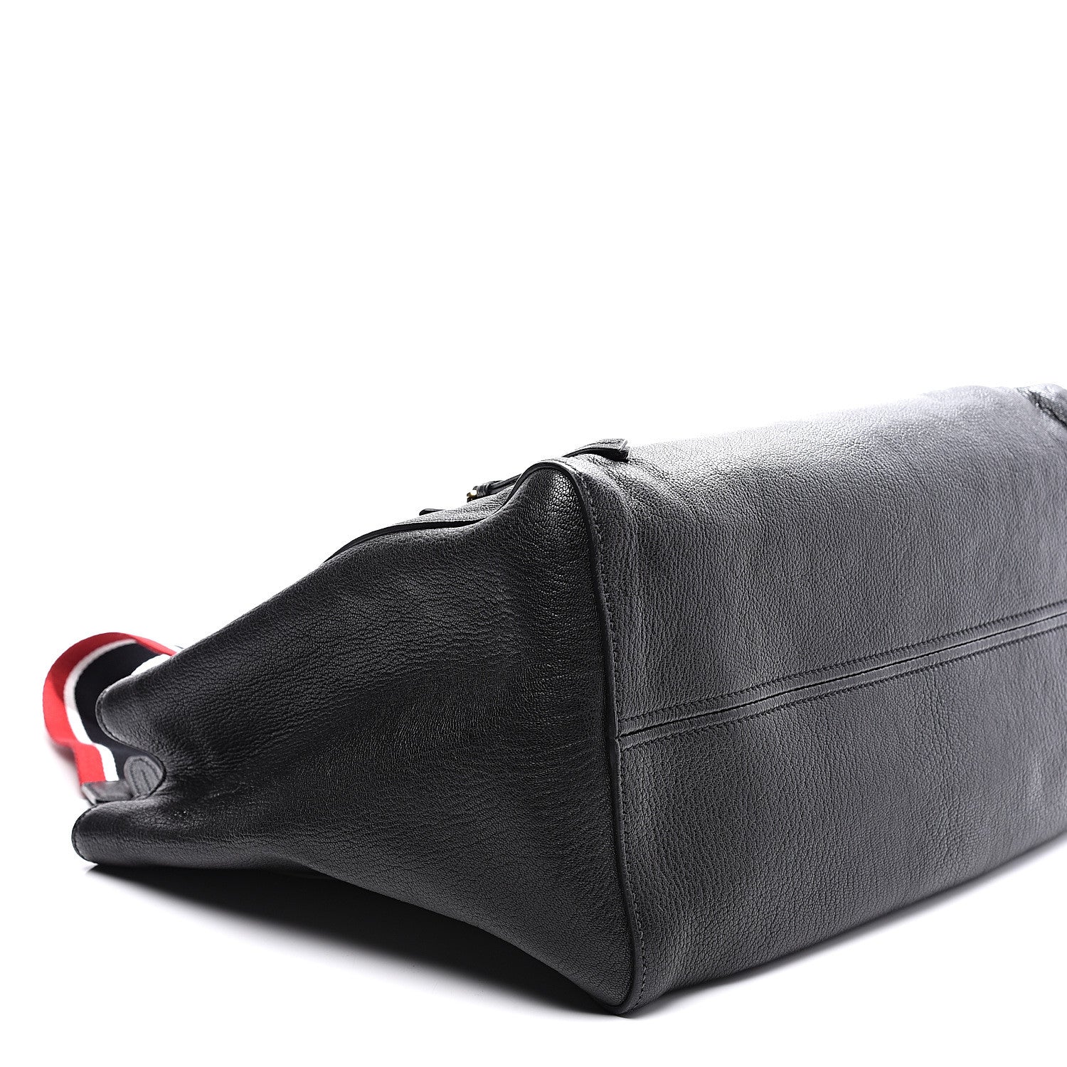 Miu Miu Goatskin Madras Shopper Tote Black 6 of 8