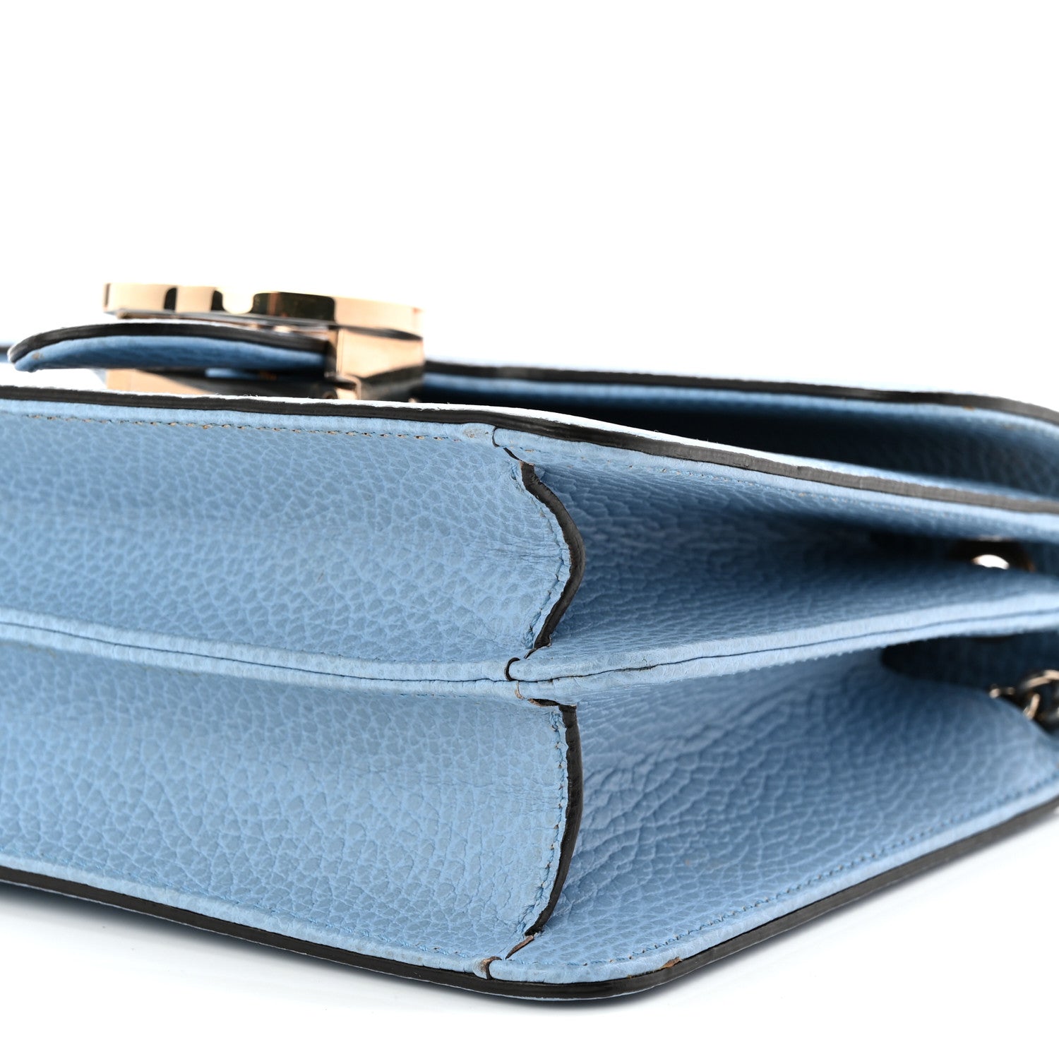 Gucci Dollar Calfskin Small Interlocking G Shoulder Bag Mineral Blue 10 of 11