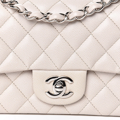 Chanel Caviar Quilted Mini Rectangular Flap Ivory 10 of 11