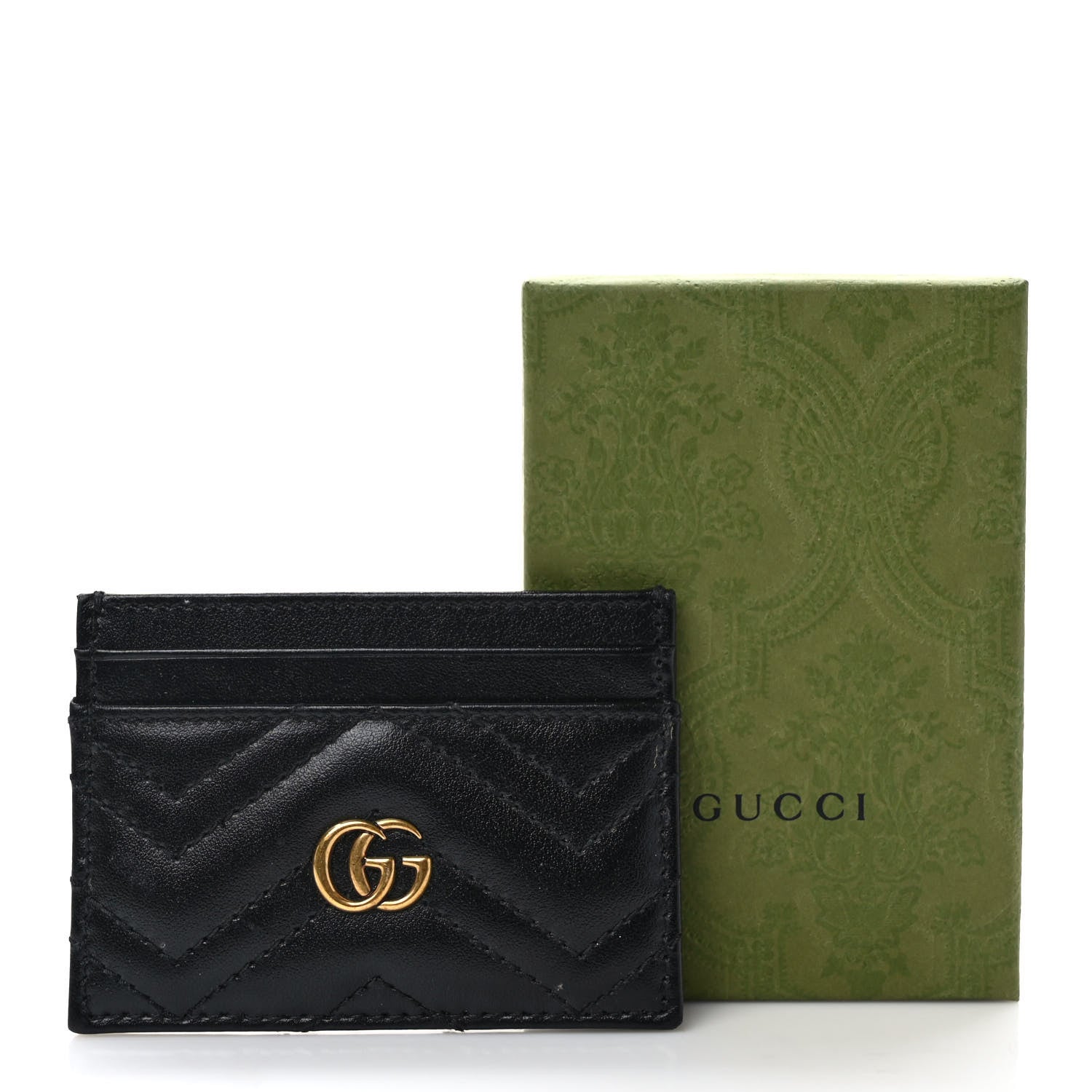 Gucci Calfskin Matelasse GG Marmont Card Holder Black 7 of 7