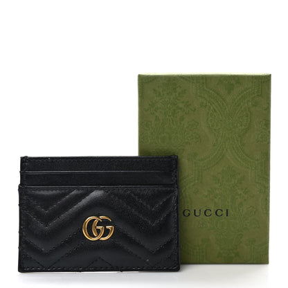 Gucci Calfskin Matelasse GG Marmont Card Holder Black 7 of 7