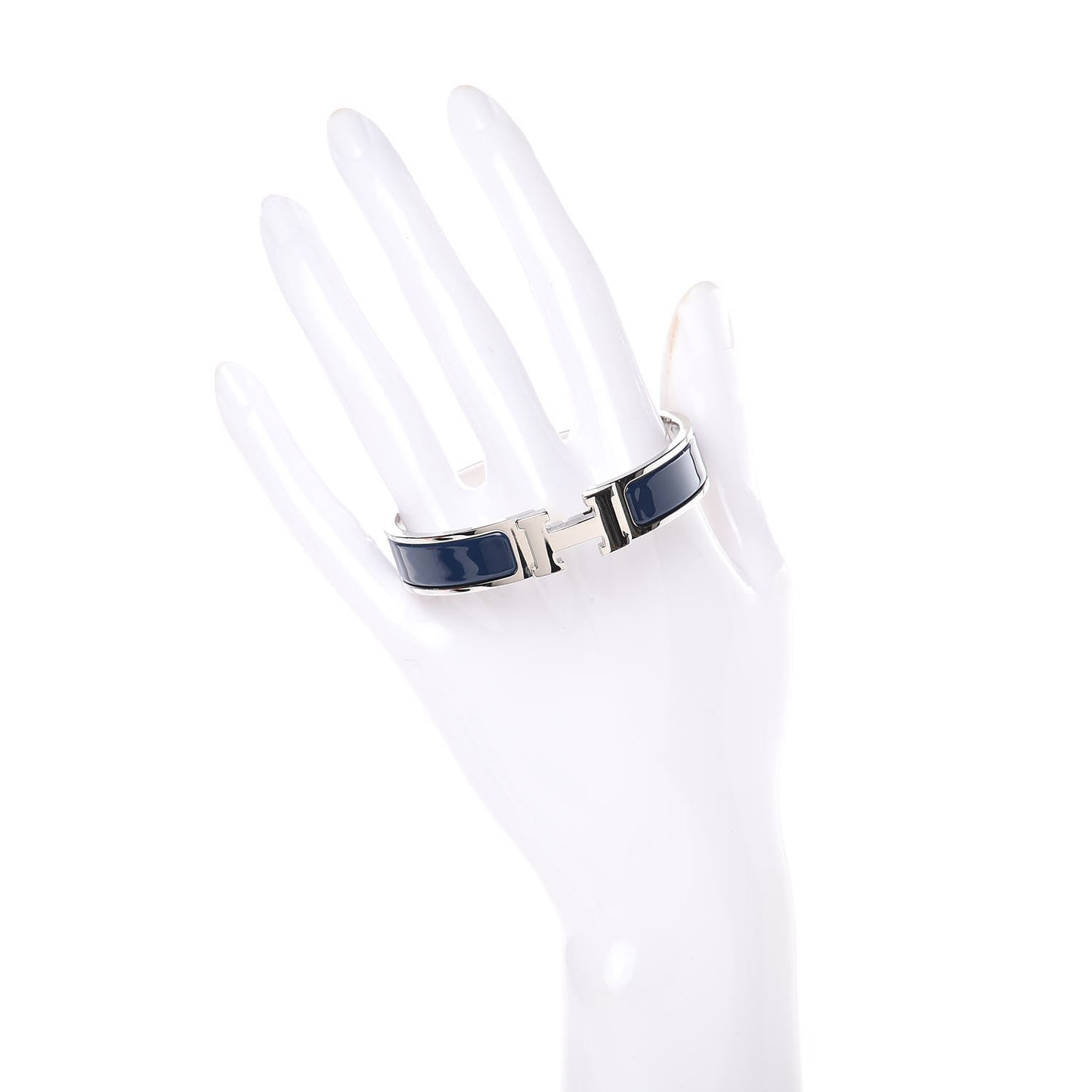 Narrow Enamel Clic Clac H Bracelet PM Bleu Biarritz
