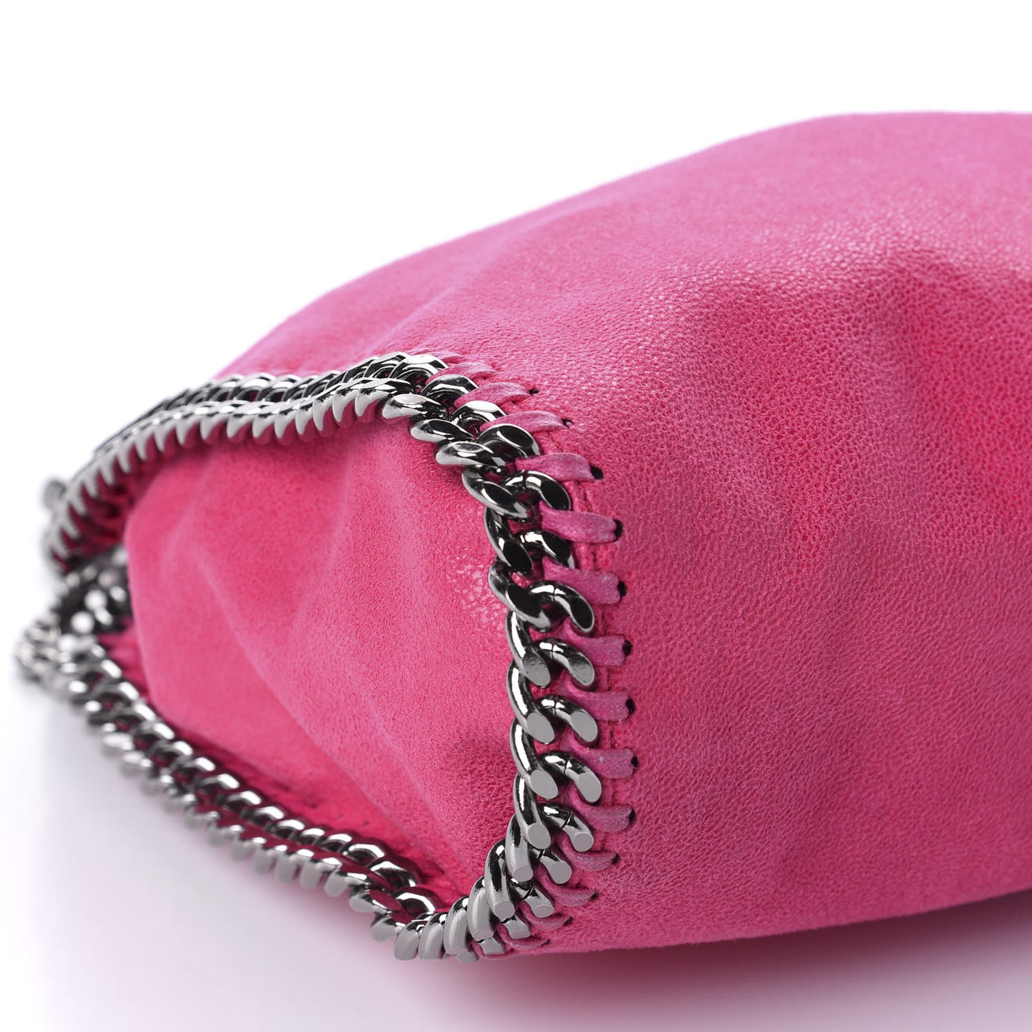 Shaggy Deer Mini Falabella Fold Over Tote Hot Pink