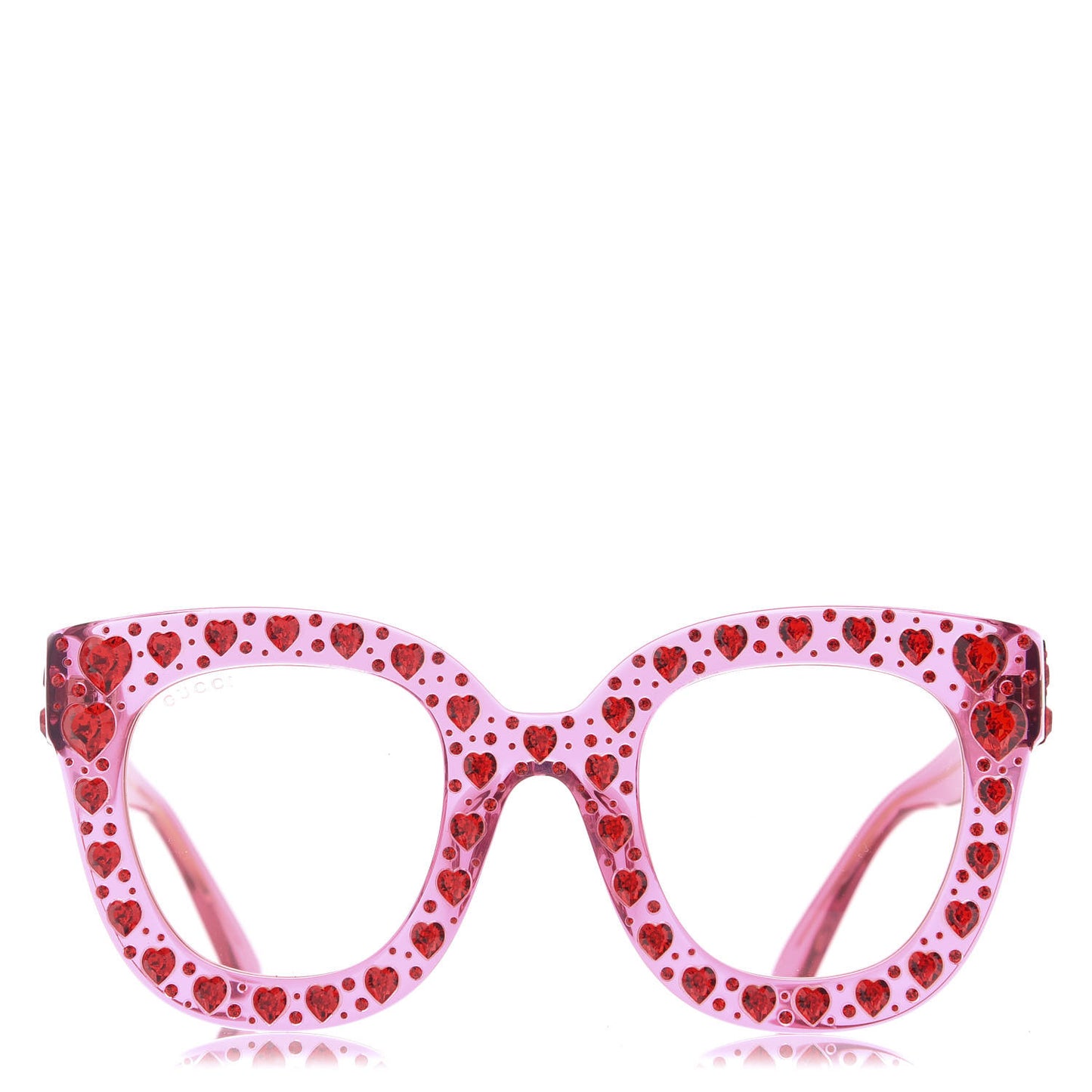 Acetate Crystal Heart GG0116S Sunglasses Fuchsia